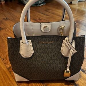 Michael Kors Black and Cream Satchel